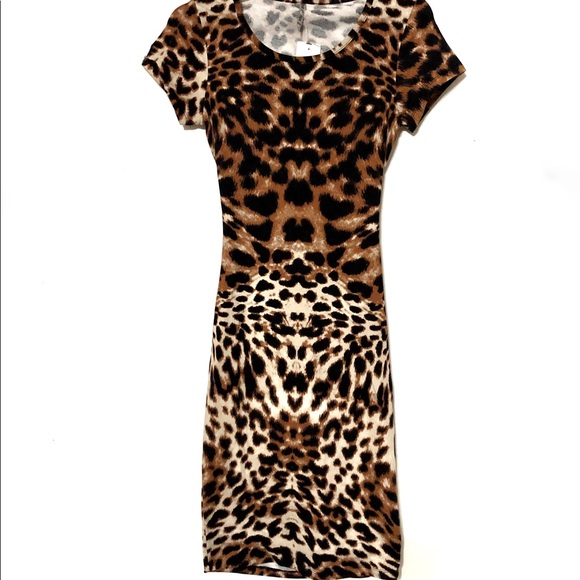 Heart & Hips Dresses & Skirts - Hearts & Hips Animal Print Open Back Dress (NWT)